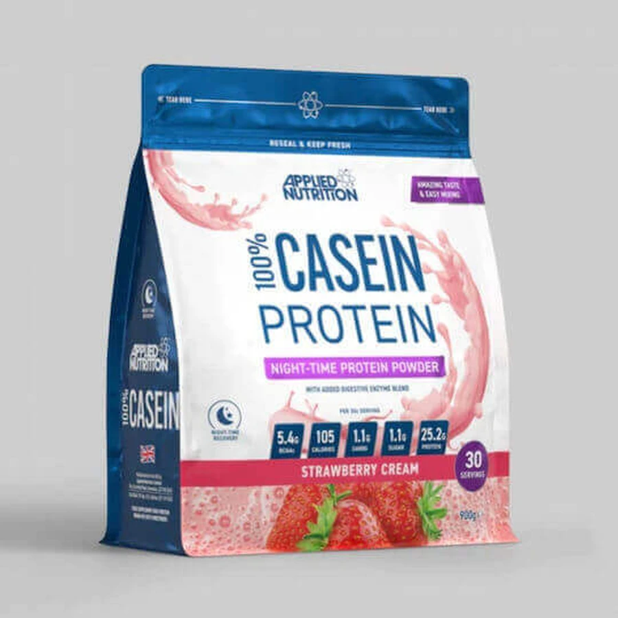 Applied Nutrition 100% казеїн без глютену зі смаком полуниці 900гр: ціни та характеристики
