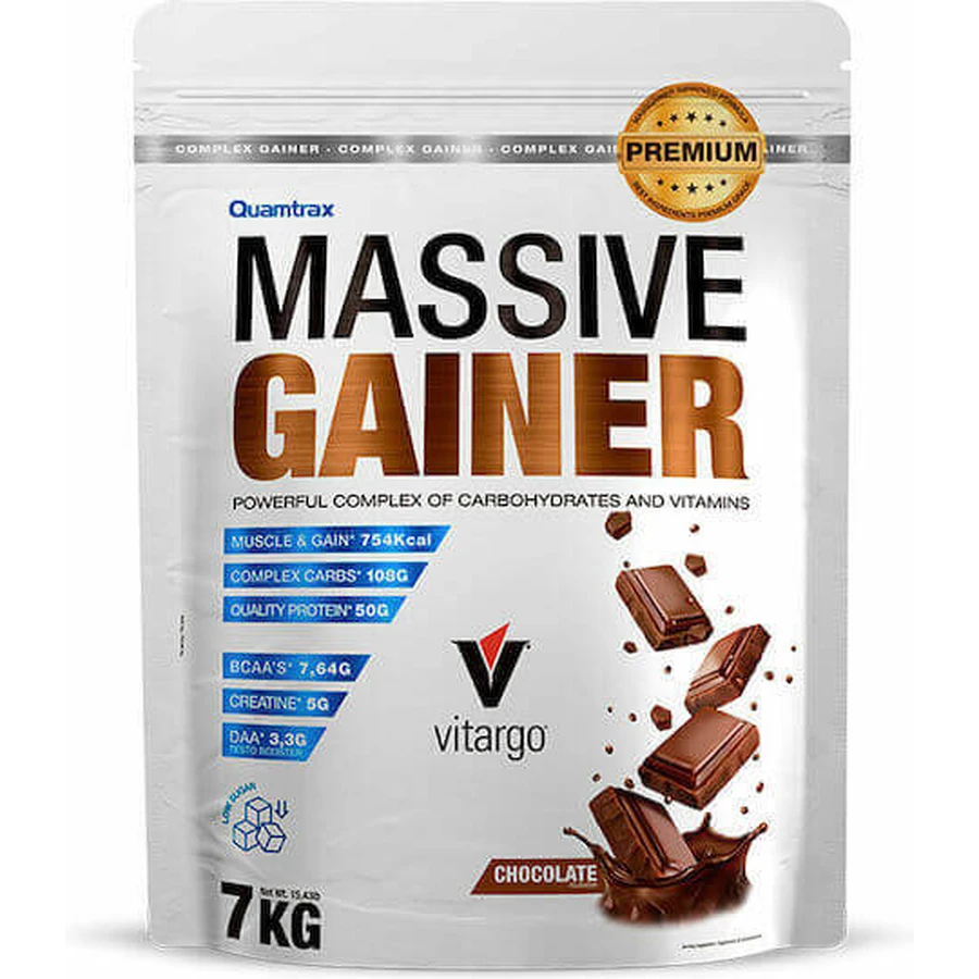 Quamtrax Nutrition Premium Premium Massive Gainer Vitargo со вкусом шоколада 7 кг: цены и характеристики