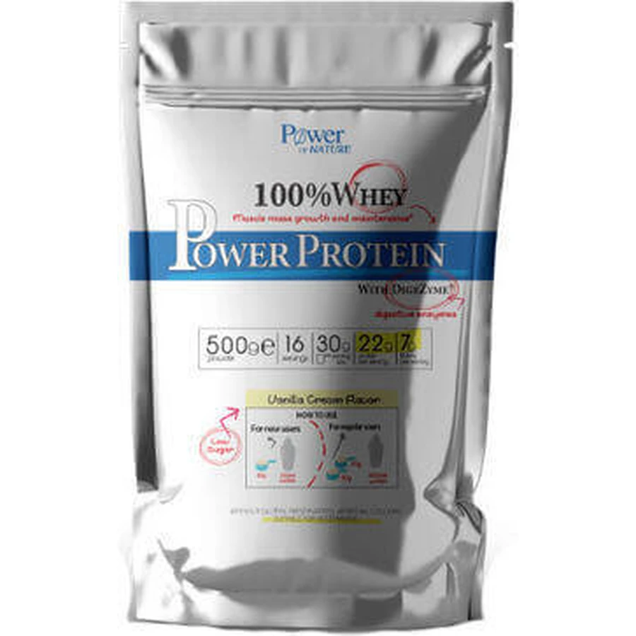 Сироватковий протеїн Power Of Nature Power Protein зі смаком ванілі 500гр: ціни та характеристики