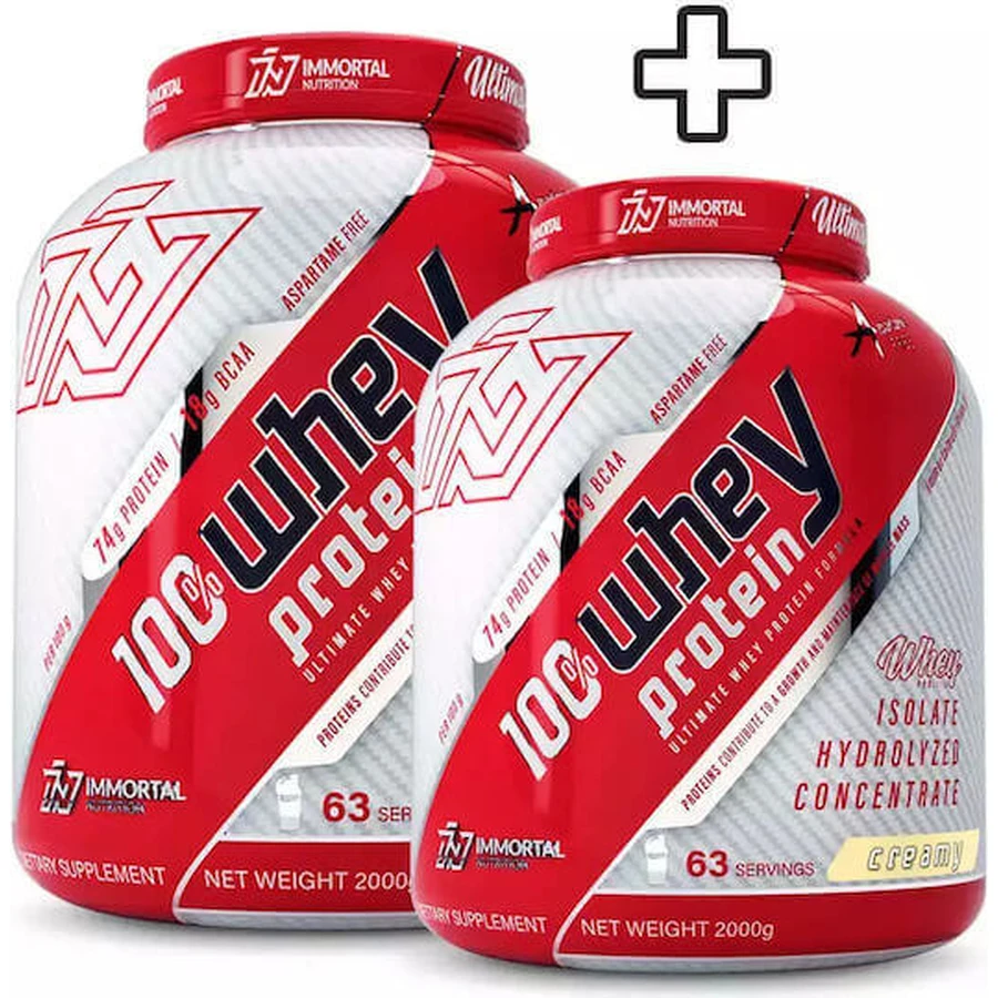 Immortal Nutrition 100% сывороточный протеин 100% сывороточный протеин Сывороточный протеин со вкусом сливок 2х2 кг: цены и характеристики
