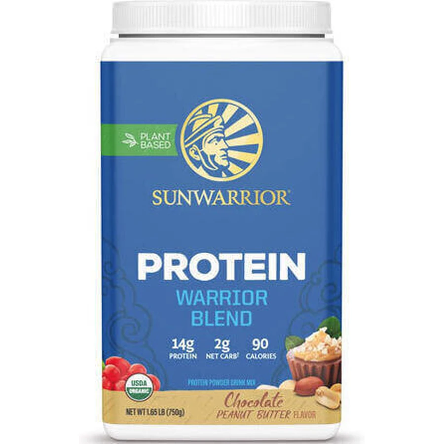 Sunwarrior Warrior Blend Organic Gluten & Lactose Free со вкусом шоколада и арахисового масла 750 гр.: цены и характеристики