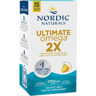 Nordic Naturals Ultimate Omega 3 Fish Oil 2150mg 120 softgels Lemon