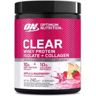 Optimum Nutrition Ізолят чистого сироваткового протеїну + колагеновий сироватковий протеїн зі смаком яблука та малини 240гр
