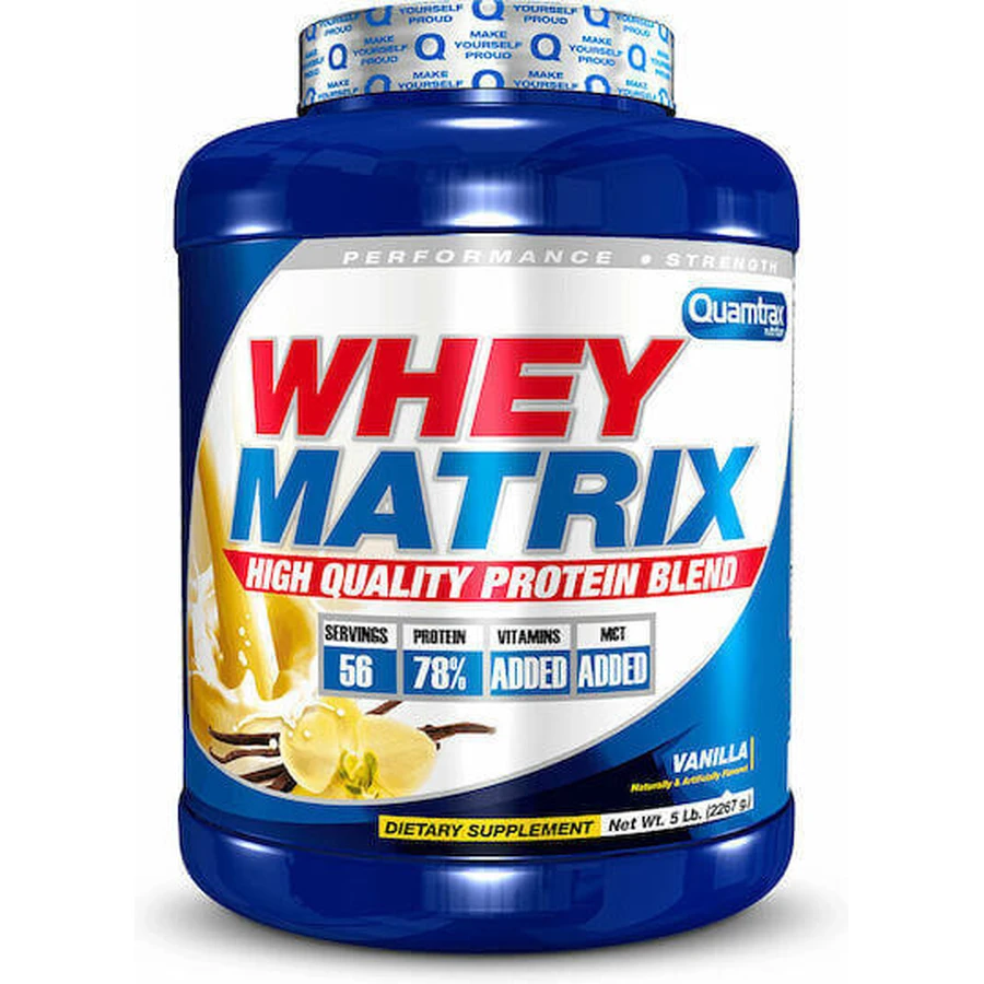 Quamtrax Nutrition Матричний сироватковий протеїн зі смаком ванілі 2,267 кг: ціни та характеристики