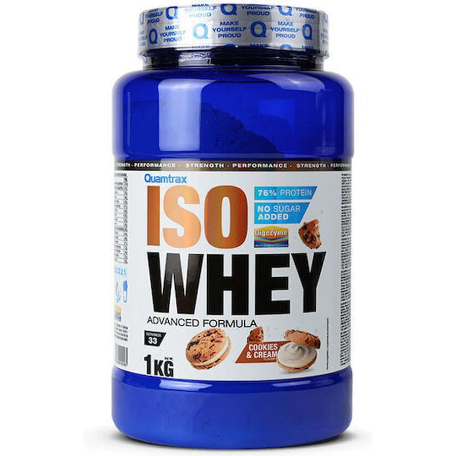 Quamtrax Nutrition Iso Whey Сироватковий протеїн зі смаком печива та вершків 1 кг: ціни та характеристики
