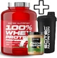 Scitec Nutrition 100% Whey Protein Professional 2350 гр. фисташковый белый шоколад &amp; Scitec Nutrition арахисовое масло 400 гр. хрустящий &amp; Scitec Nutrition шейкер 700 мл черный персональный пакет