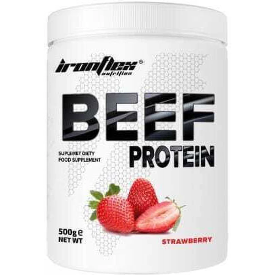 Ironflex Nutrition Говяжий протеин со вкусом клубники 500 гр.: цены и характеристики