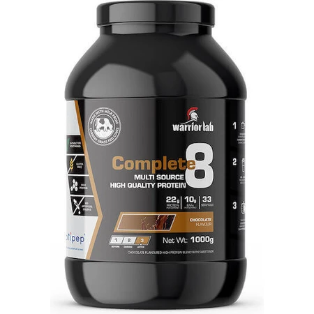 Warrior Lab Complete 8 без глютена со вкусом шоколада 1 кг: цены и характеристики