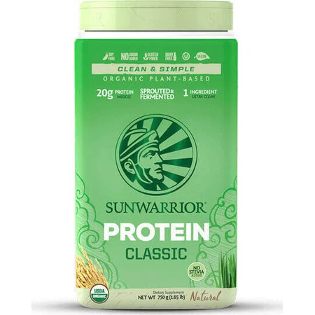 Sunwarrior Classic Brown Rice Protein Органічний рисовий протеїн без глютену та лактози з натуральним смаком 750гр: ціни та характеристики