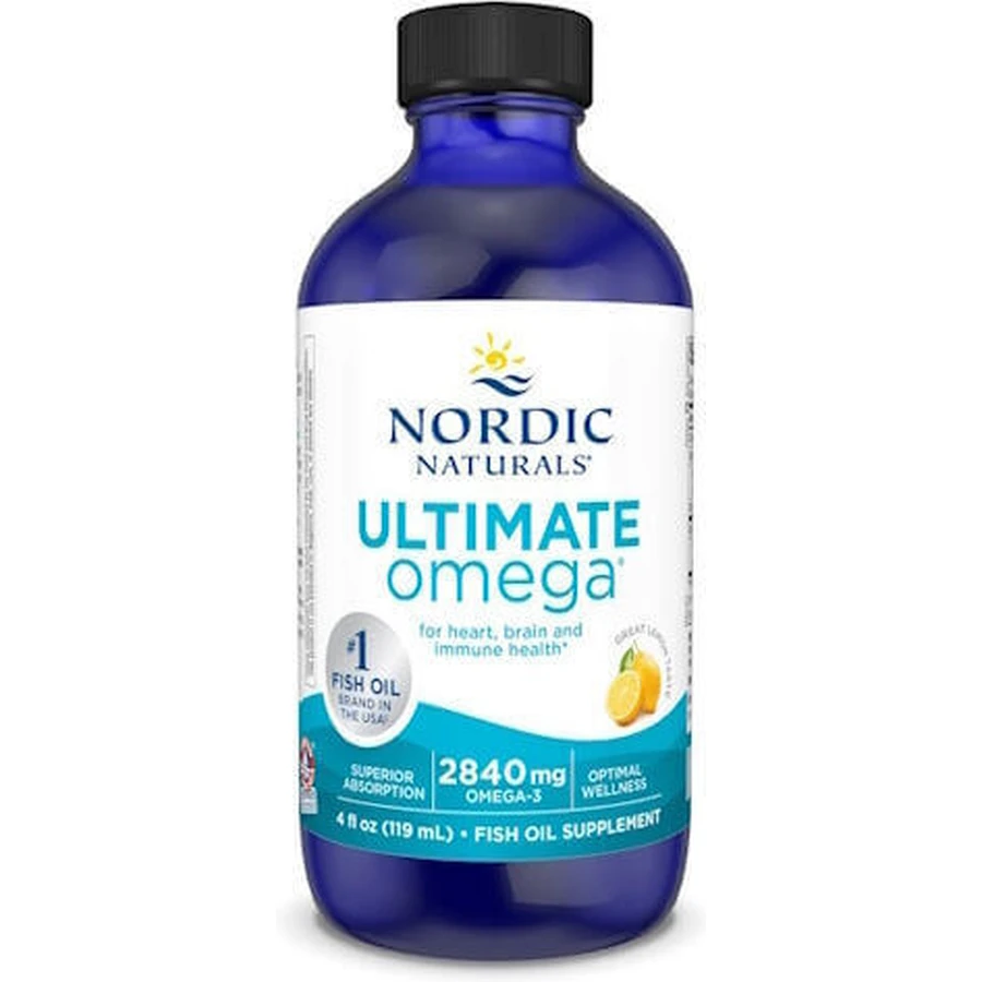 Nordic Naturals Ultimate Omega Cod's Liver & Fish Oil 2840mg 119ml Лимон: ціни та характеристики