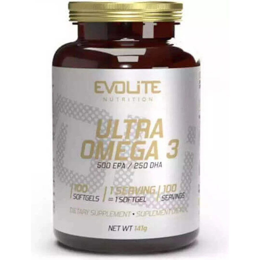 Evolite Ультра Омега 3 риб'ячий жир 100 м'яких гелів без смаку: ціни та характеристики
