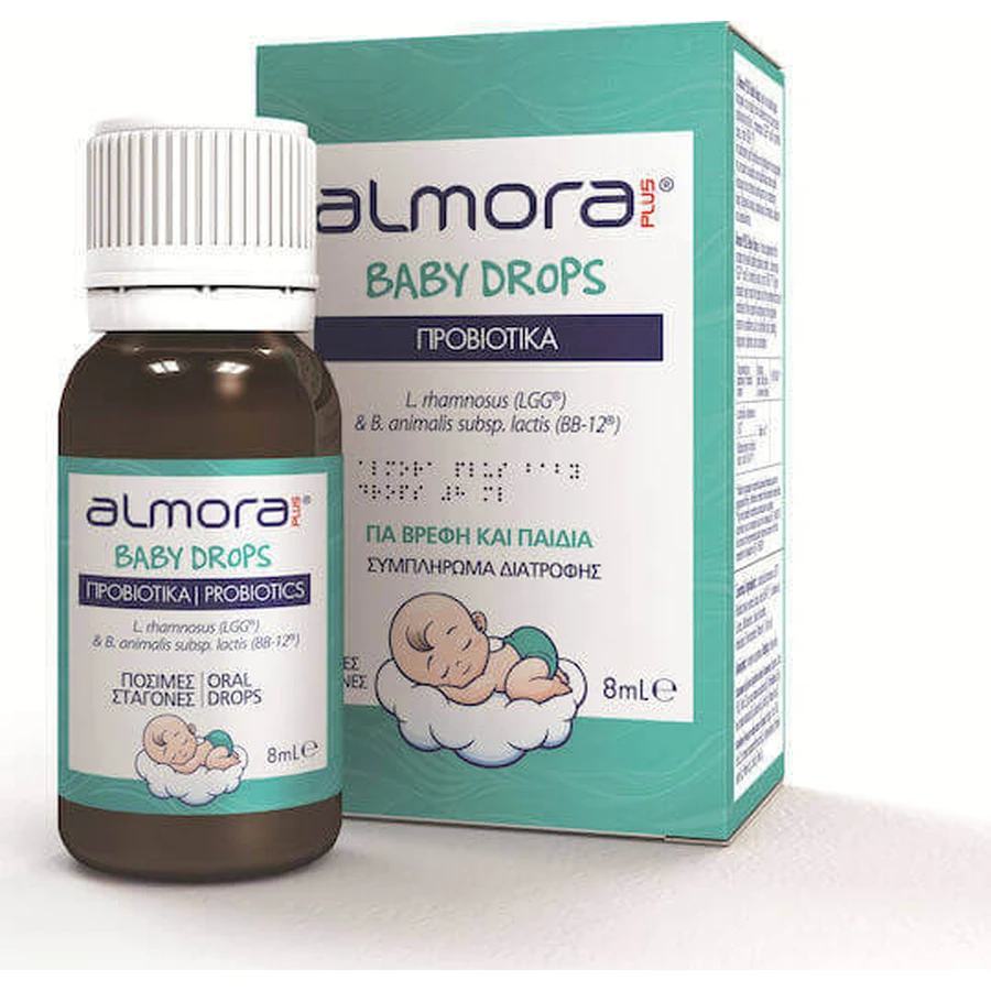 almora PLUS® Baby Drops Детские пробиотические капли для облегчения колик и здоровья желудочно-кишечного тракта 8 мл: цены и характеристики