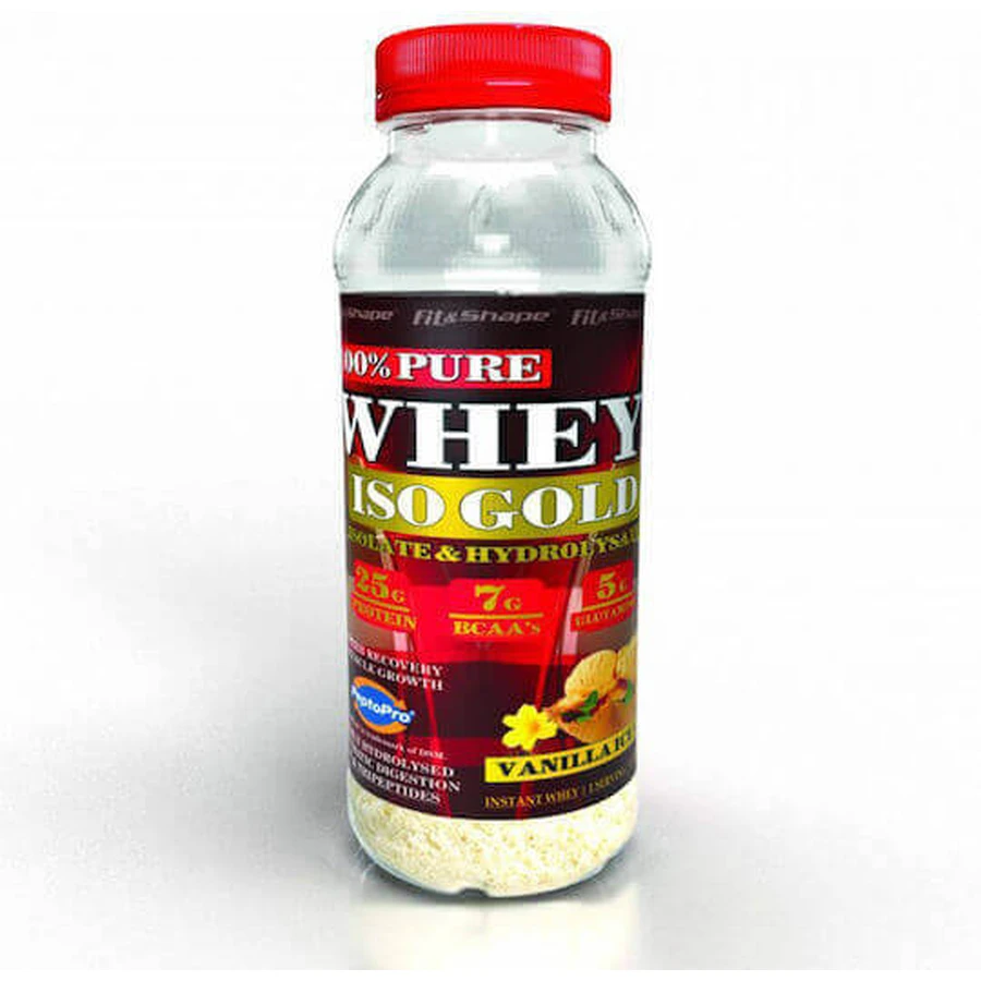 Fit & Shape Pure Whey Iso Gold сироватковий протеїн зі смаком ванільного морозива 30гр: ціни та характеристики