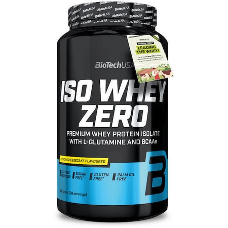Biotech USA Iso Whey Zero With Glutamine & BCAAs Lactose Reduced Whey Protein Gluten Free with Lemon Cheesecake Flavour 908gr: цены и характеристики