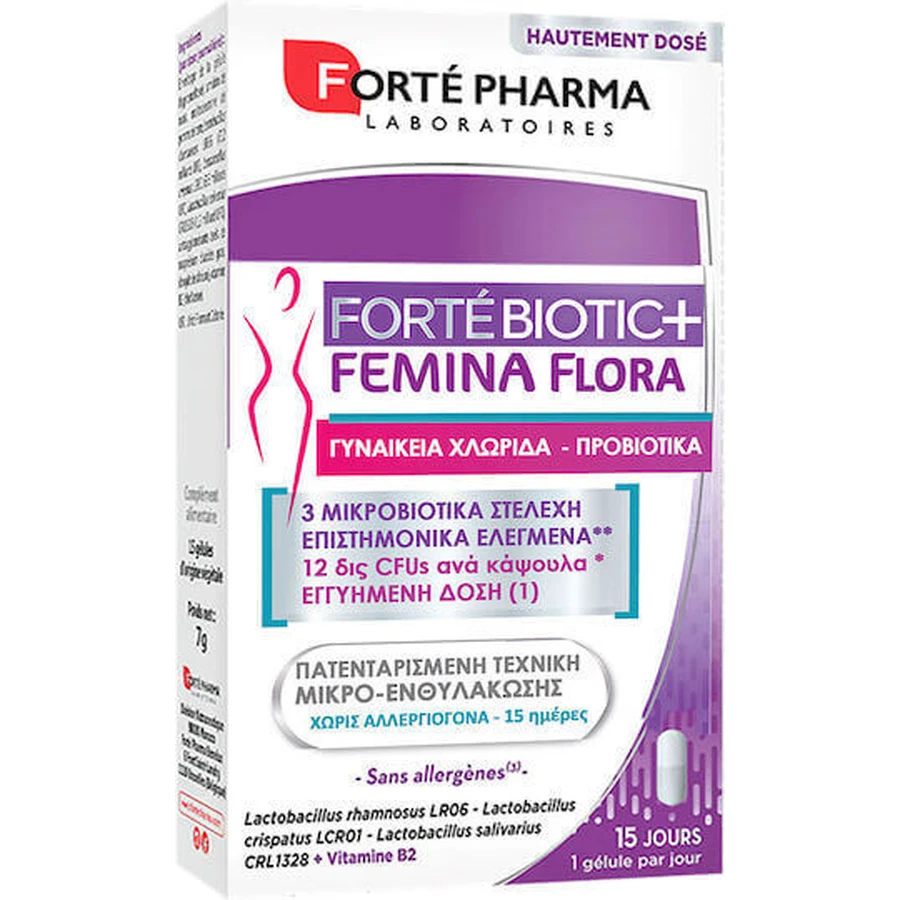 Forte Pharma Фортебіотик+ Пробіотик Femina Flora 15 капс.: ціни та характеристики