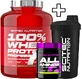 Персоналізований Scitec Nutrition All Aminos 340g Mango та Scitec Nutrition 100% Whey Protein Professional 2350g Pistachio White Chocolate та Scitec Nutrition Shaker 700ml Red