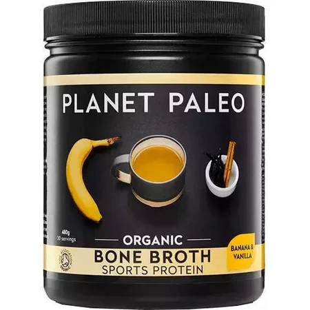 Planet Paleo Organic Органический костный бульон Спортивный с бананом со вкусом ванили 480гр: цены и характеристики