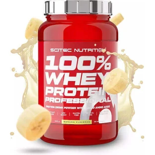 Scitec Nutrition 100% Whey Профессиональный сывороточный протеин Whey Protein без глютена со вкусом банана 920 гр.