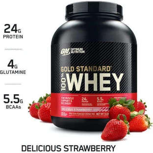 Optimum Nutrition Gold Standard 100% сироватковий протеїн зі смаком смачної полуниці 2.27кг