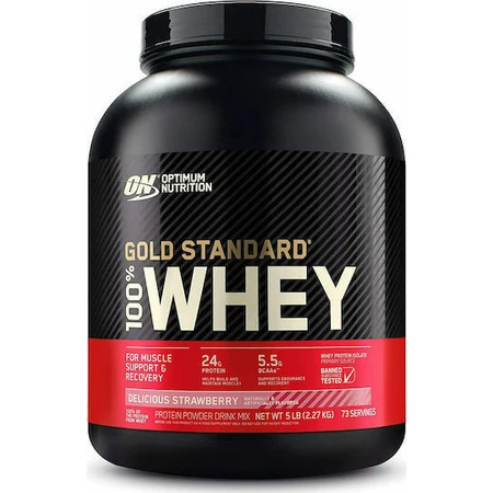 Optimum Nutrition Gold Standard 100% сироватковий протеїн зі смаком смачної полуниці 2.27кг: ціни та характеристики