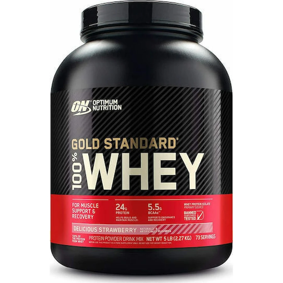 Optimum Nutrition Gold Standard 100% сироватковий протеїн зі смаком смачної полуниці 2.27кг: ціни та характеристики