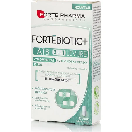Forte Pharma ForteBiotic+ ATB Дріжджі 2 в 1 Пробіотики 10 капс.: ціни та характеристики