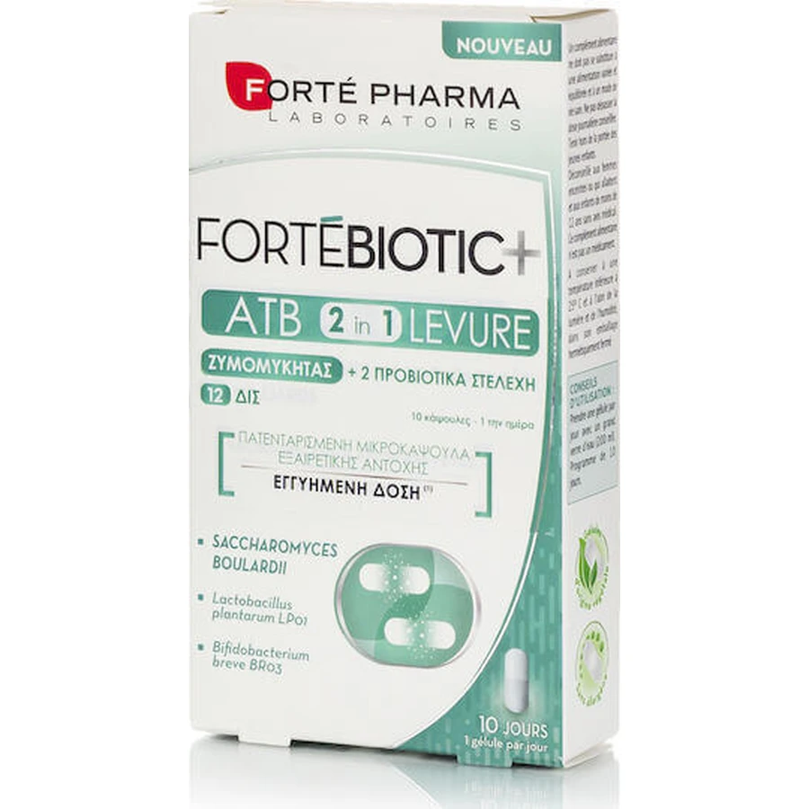 Forte Pharma ForteBiotic+ ATB Дріжджі 2 в 1 Пробіотики 10 капс.: ціни та характеристики