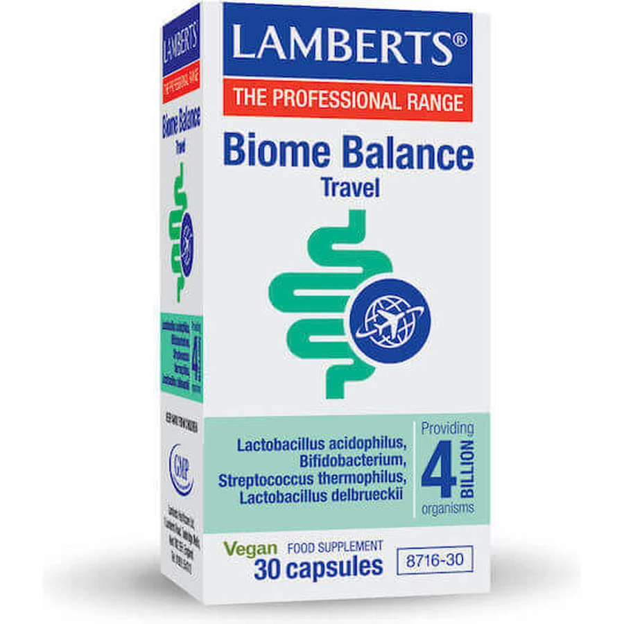 Пробіотик Lamberts Biome Balance Travel Travel Probiotic 30 капс.: ціни та характеристики