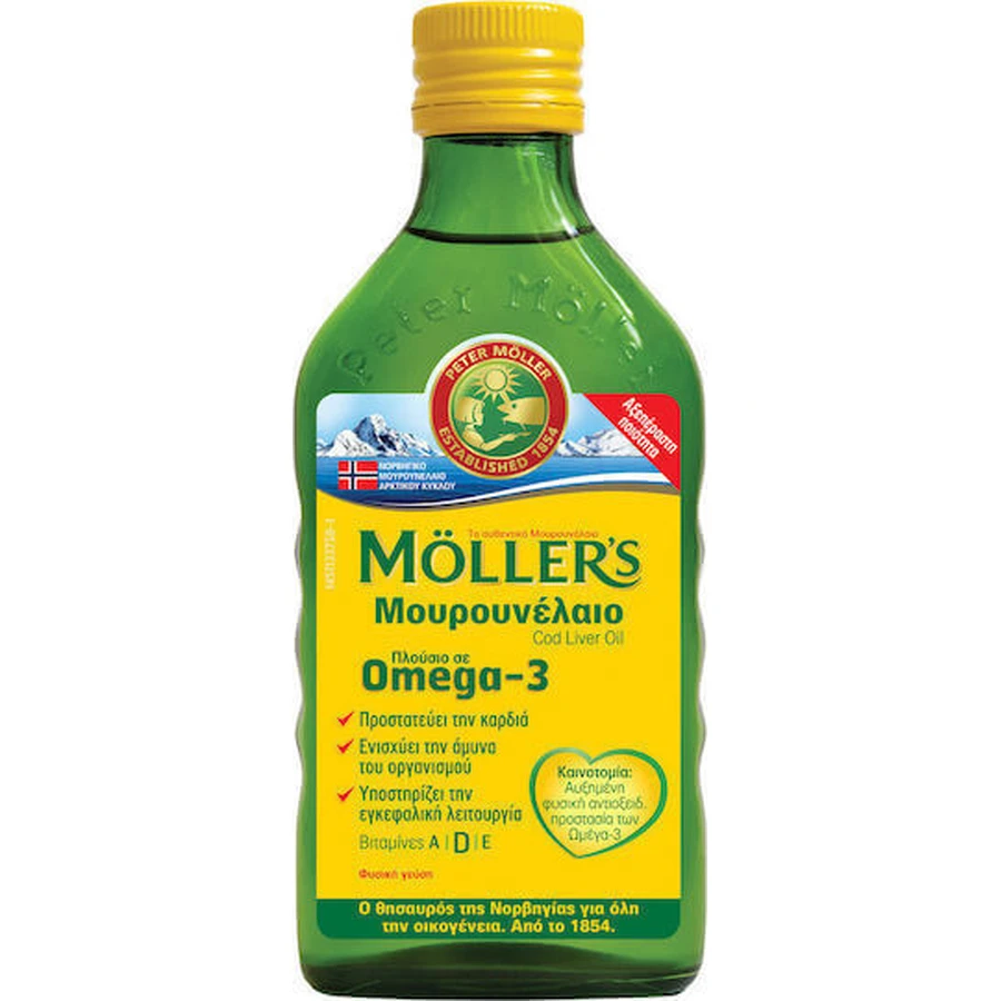 Олія печінки тріски Moller's Олія печінки тріски підходить для дітей 250мл Натуральна - Натуральна: ціни та характеристики