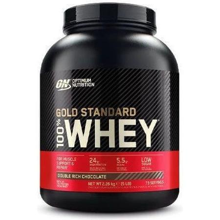 Optimum Nutrition Gold Standard 100% сироватковий протеїн зі смаком подвійного насиченого шоколаду 2,27 кг: ціни та характеристики
