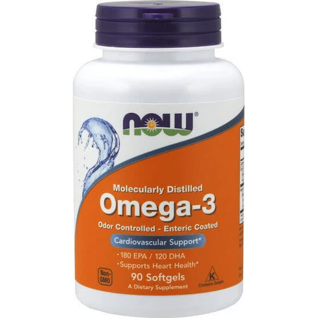 Now Foods Молекулярно дистильований риб'ячий жир Омега 3 1000 мг 90 м'яких гелів без смаку: ціни та характеристики