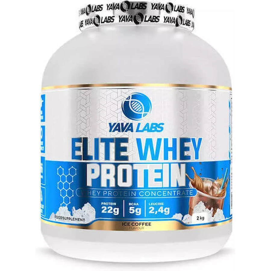 Yava Labs Elite Whey Protein Сироватковий протеїн зі смаком кави з льодом 2 кг: ціни та характеристики