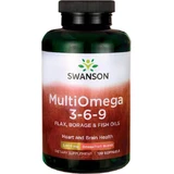 Swanson Multi Омега 3-6-9 (лляне насіння, язик ягняти, риба) [120 м'яких гелів].