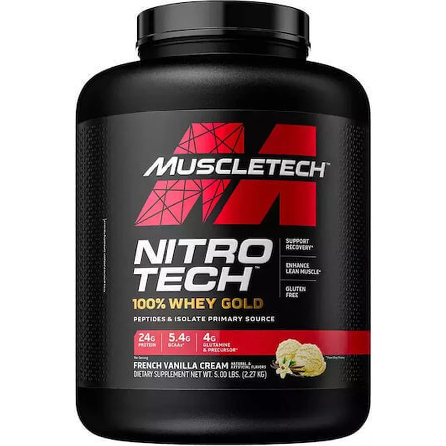 MuscleTech Nitrotech Whey Protein Gluten Free со вкусом французской ванили со сливками 2,27 кг: цены и характеристики