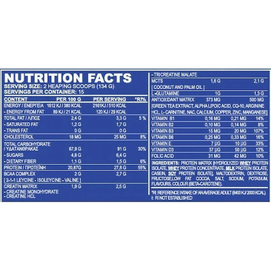 True Nutrition True Mass 5000 з креатином та шоколадним смаком 2 кг: ціни та характеристики