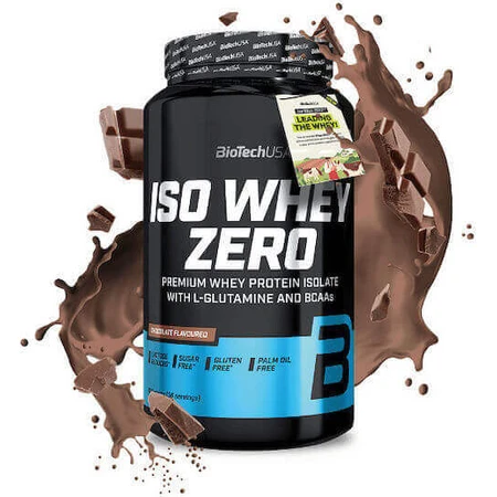 Biotech USA Iso Whey Zero з глютамином та BCAA без лактози, сироватковий протеїн зі зниженим вмістом глютену зі смаком білого шоколаду 908 гр.: ціни та характеристики