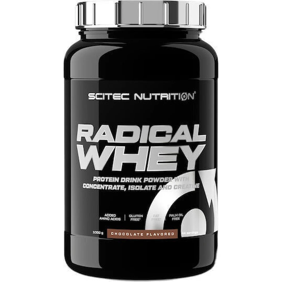 Scitec Nutrition Radical Whey Сироватковий протеїн з креатином без глютену зі смаком шоколаду 1 кг: ціни та характеристики