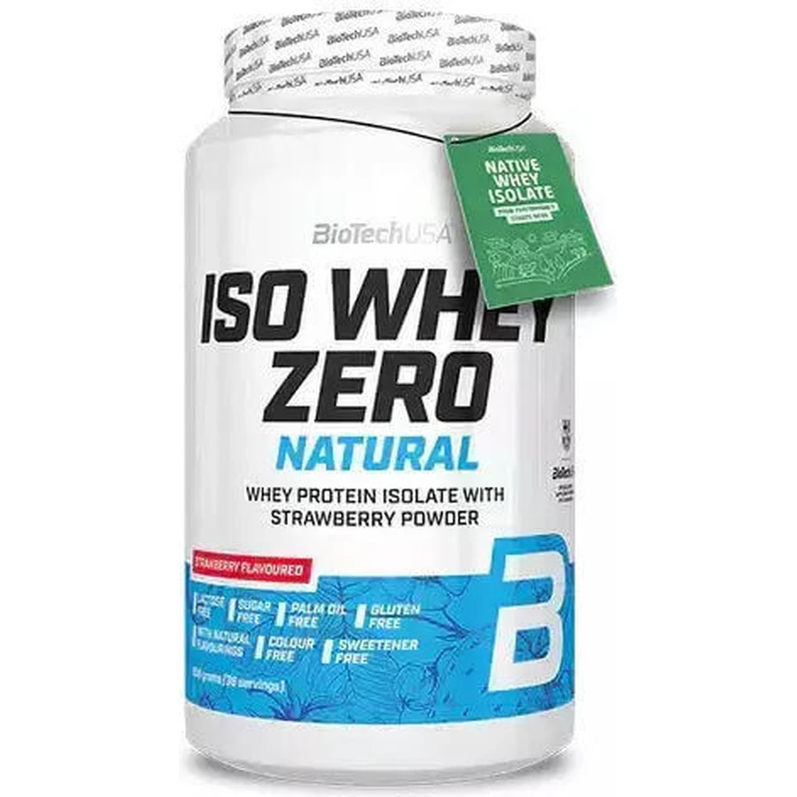 Biotech USA Iso Whey Zero Whey Натуральный сывороточный протеин без глютена и лактозы со вкусом клубники 908 гр.: цены и характеристики