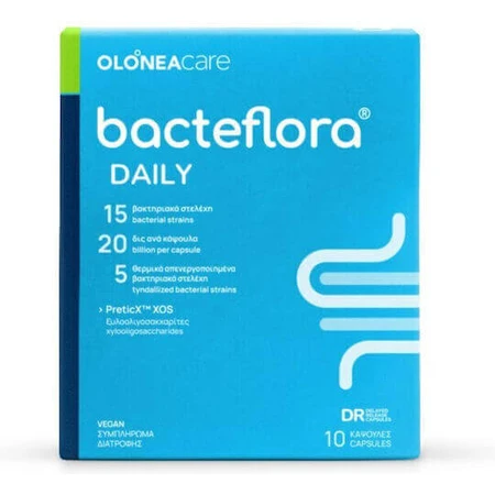 Olonea Bacteflora Daily Probiotic 10 растительных капсул: цены и характеристики