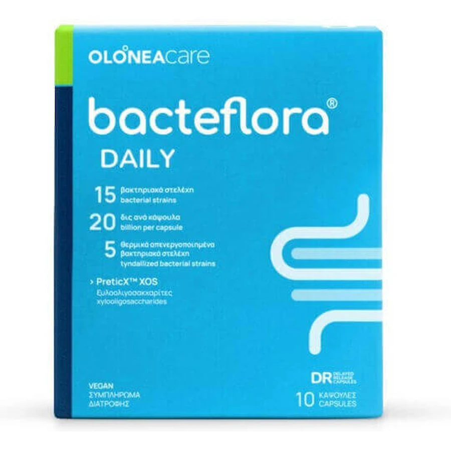 Olonea Bacteflora Daily Probiotic 10 растительных капсул: цены и характеристики