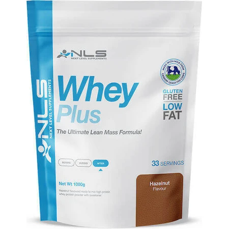 NLS Whey Plus Сироватковий протеїн Сироватковий протеїн без глютену зі смаком арахісу 1 кг: ціни та характеристики