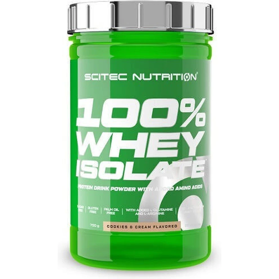 Scitec Nutrition 100% сироватковий ізолят Сироватковий протеїн без глютену зі смаком печива та вершків 700гр: ціни та характеристики