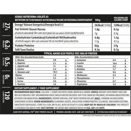Genius Nutrition Изолят X5 со вкусом дикой клубники 2 кг: цены и характеристики