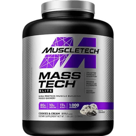 MuscleTech Performance Series Mass-Tech Mass-Tech з креатином та ароматизованим печивом і вершками 3,18 кг: ціни та характеристики