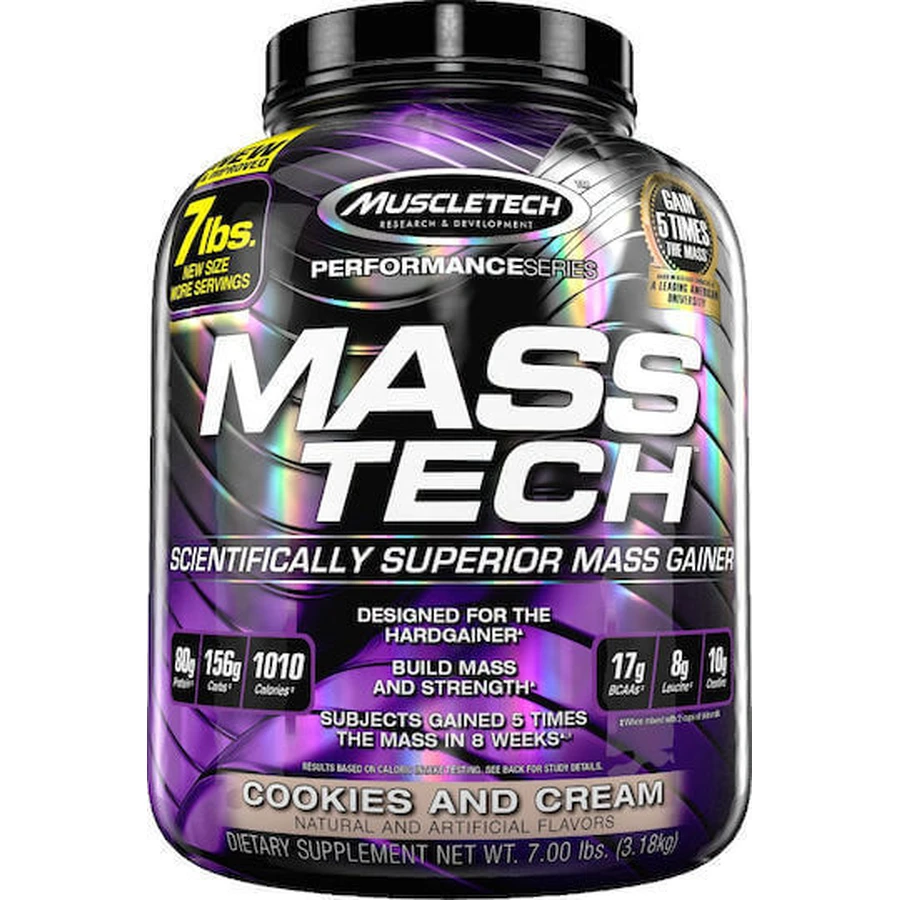 MuscleTech Performance Series Mass-Tech Mass-Tech з креатином та ароматизованим печивом і вершками 3,18 кг: ціни та характеристики