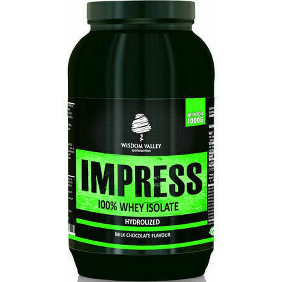 Wisdom Valley Impress 100% ізолят сироваткового протеїну Ізолят сироваткового протеїну без глютену та лактози зі смаком молочного шоколаду 1 кг: ціни та характеристики