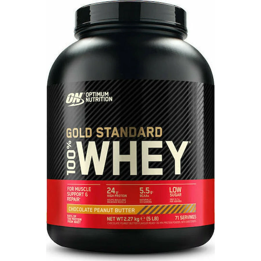 Optimum Nutrition Gold Standard 100% Whey Protein Сироватковий протеїн зі смаком шоколаду та арахісового масла 2,27 кг: ціни та характеристики