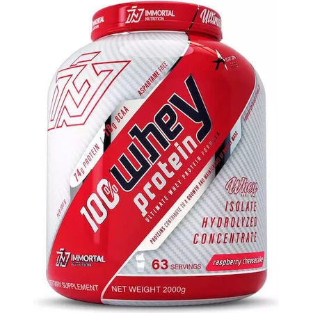 Immortal Nutrition 100% сироватковий протеїн Сироватковий протеїн зі смаком малинового чізкейку 2 кг: ціни та характеристики