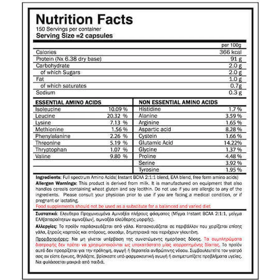 GoldTouch Nutrition Повний спектр амінокислот повний спектр 300 капсул: ціни та характеристики