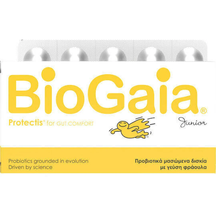 BioGaia ProGaia ProTectis Junior Пробиотики для детей 30 жевательных таблеток Клубника: цены и характеристики